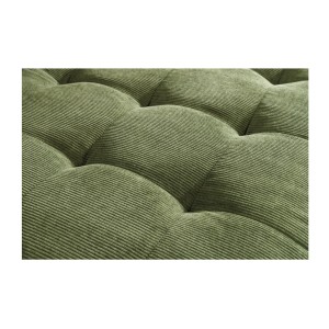 Zoom sur le motif du canapé avec angle réversible CITY vert