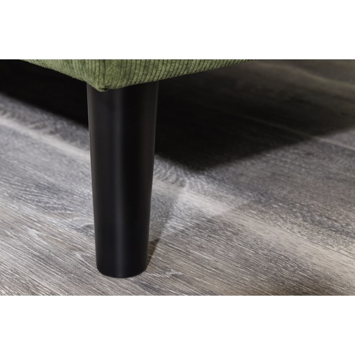 Sofá de esquina CITY verde oscuro reversible – Sofá contemporáneo de pana