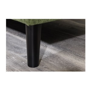 Zoom sur l'un des pieds du canapé avec angle réversible CITY vert