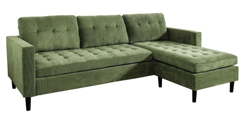 Canapé avec angle réversible CITY vert