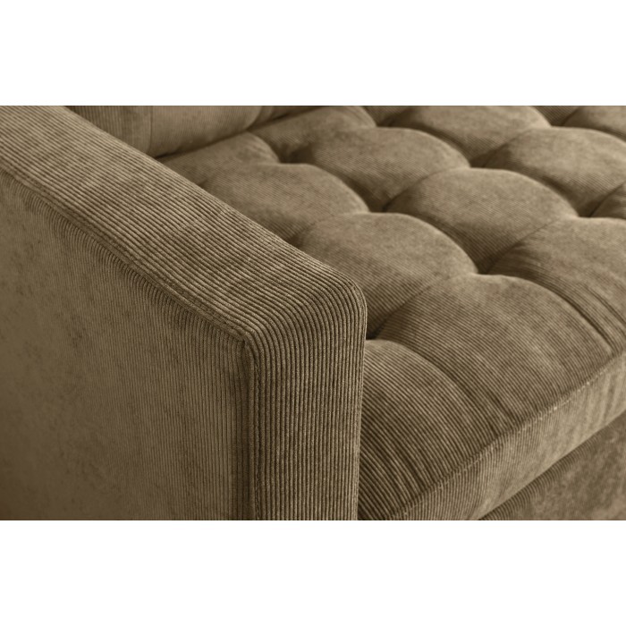 Ecksofa CITY braun reversibel – Zeitgenössisches Sofa aus Cordstoff