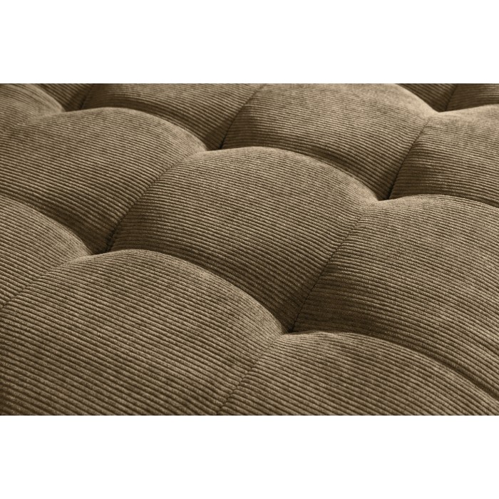 Ecksofa CITY braun reversibel – Zeitgenössisches Sofa aus Cordstoff