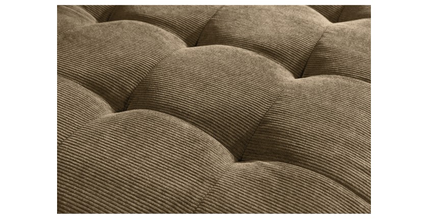 Zoom les motifs du canapé avec angle réversible CITY brun