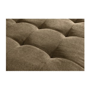 Zoom les motifs du canapé avec angle réversible CITY brun