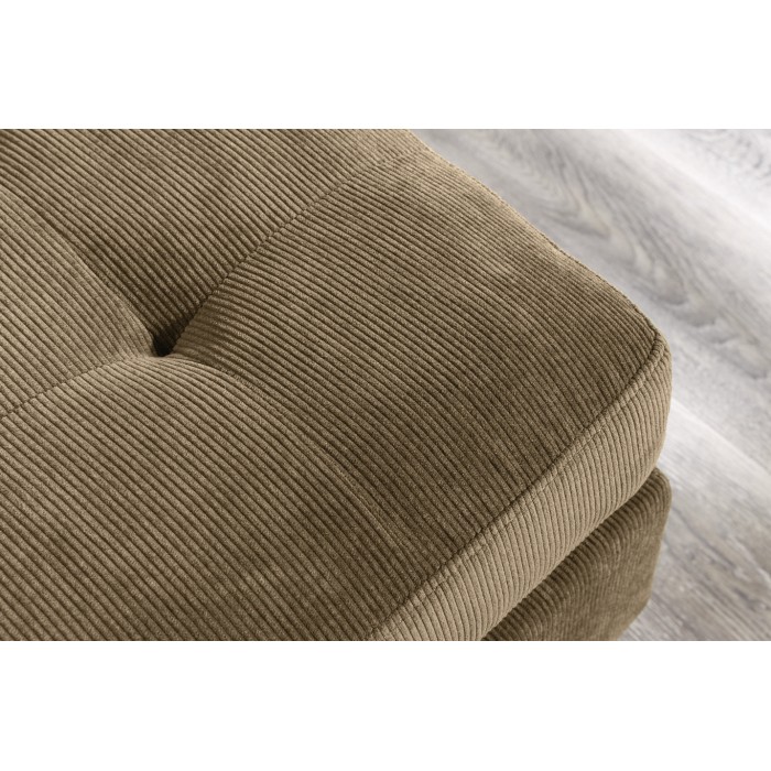 Ecksofa CITY braun reversibel – Zeitgenössisches Sofa aus Cordstoff