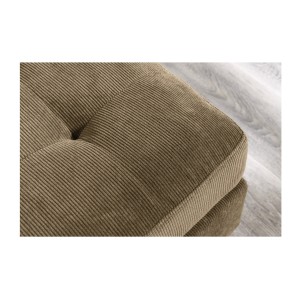 Zoom sur l'assise du canapé avec angle réversible CITY brun
