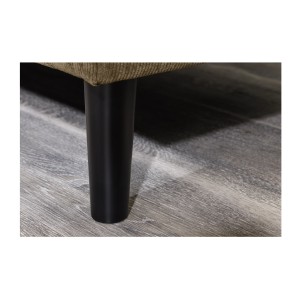 Zoom sur l'un des pieds du canapé avec angle réversible CITY brun