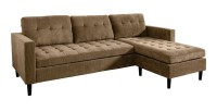Canapé avec angle réversible CITY brun