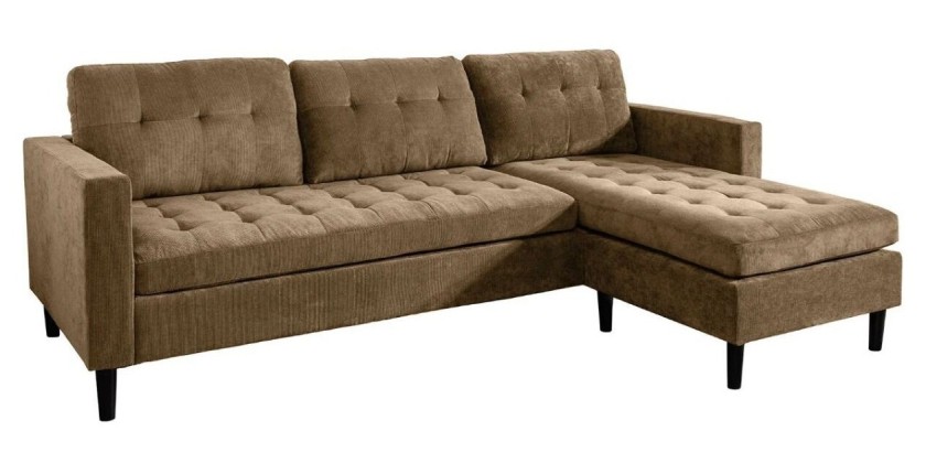 Canapé avec angle réversible CITY brun