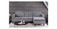 Canapé avec angle réversible CITY gris clair vu de face