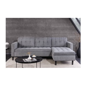 Canapé avec angle réversible CITY gris clair vu de face