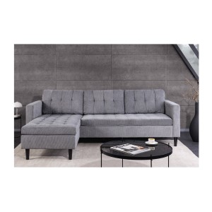 Canapé avec angle réversible CITY gris clair avec angle à gauche
