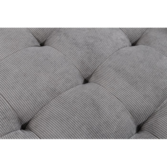 Zoom sur le motif du canapé avec angle réversible CITY gris clair
