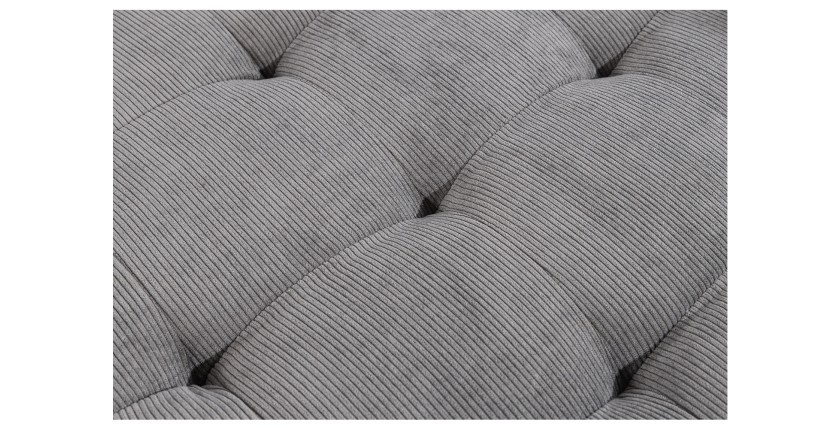 Zoom sur le motif du canapé avec angle réversible CITY gris clair