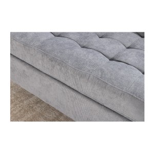 Zoom sur l'assise du canapé avec angle réversible CITY gris clair