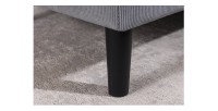 Zoom sur l'un des pieds du canapé avec angle réversible CITY gris clair