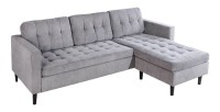Canapé avec angle réversible CITY gris clair