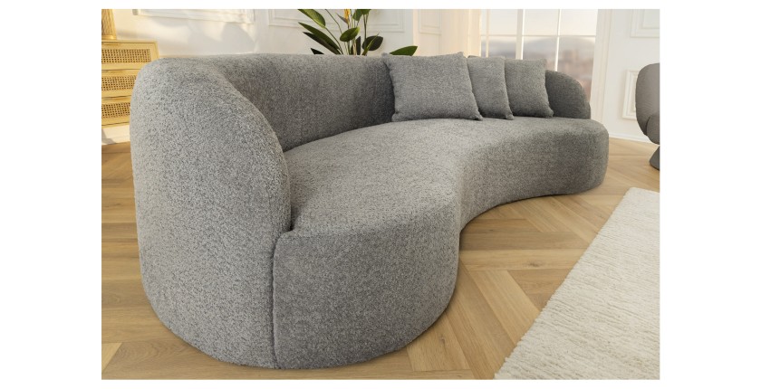 Canapé SOREN gris vu de près et de côté