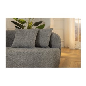 Zoom sur le côté du canapé SOREN gris