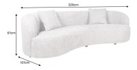 Dimensions du canapé SOREN gris