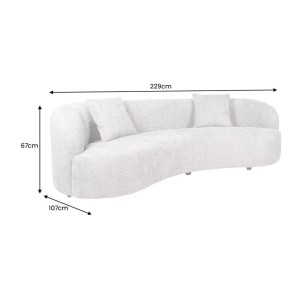 Dimensions du canapé SOREN gris