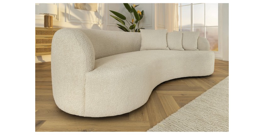 Canapé SOREN blanc vu de près et de côté