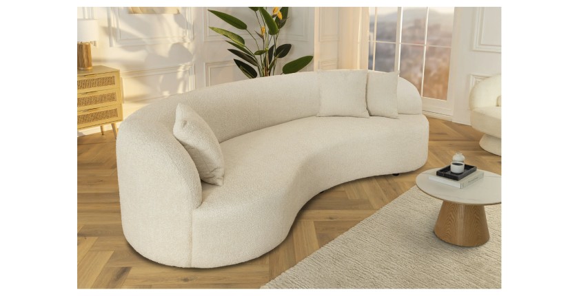 Canapé SOREN blanc vu de côté