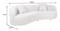Dimensions du canapé SOREN blanc