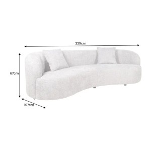 Dimensions du canapé SOREN blanc