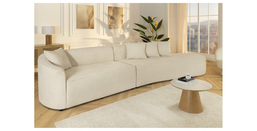 Canapé XL SOREN blanc mis en situation