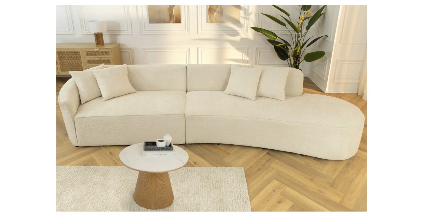 Canapé XL SOREN blanc vu de face