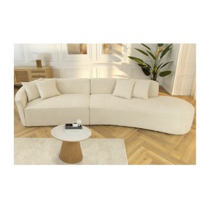 Canapé XL SOREN blanc vu de face