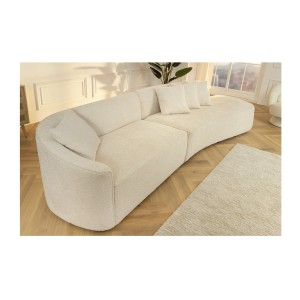 Canapé XL SOREN blanc vu de côté