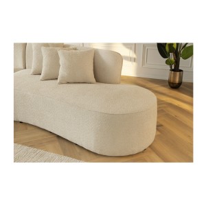 Zoom sur le côté du canapé XL SOREN blanc