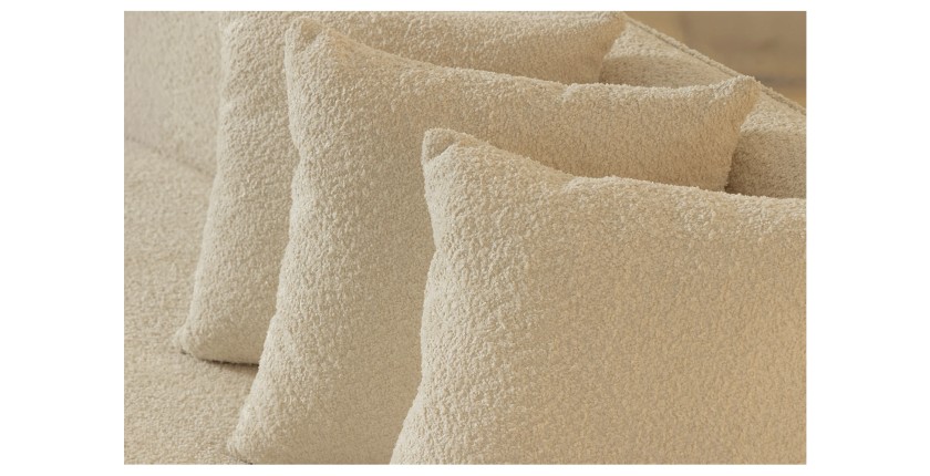 Zoom sur les coussins du canapé XL SOREN blanc