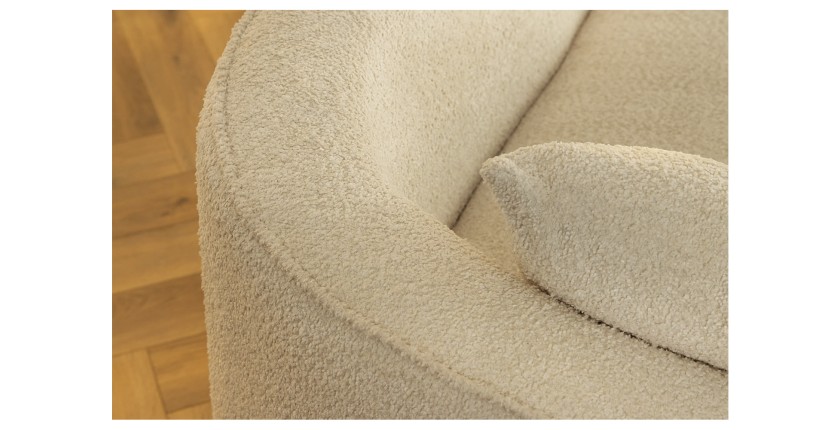 Zoom sur le dossier du canapé XL SOREN blanc