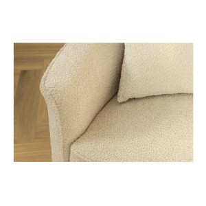 Zoom sur l'accoudoir du canapé XL SOREN blanc