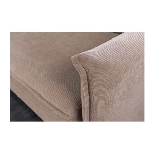 Zoom sur l'accoudoir du canapé convertible CALDERO coloris taupe