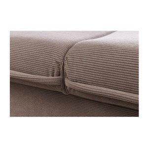 Zoom sur l'assise du canapé convertible CALDERO coloris taupe