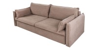 Canapé convertible CALDERO coloris taupe