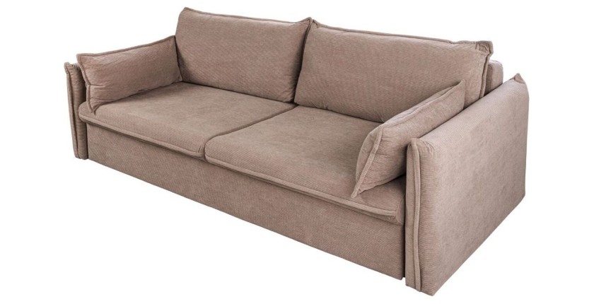 Canapé convertible CALDERO coloris taupe
