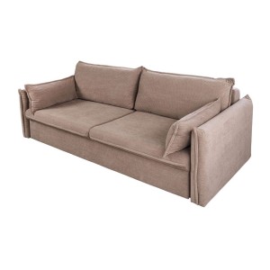 Canapé convertible CALDERO coloris taupe