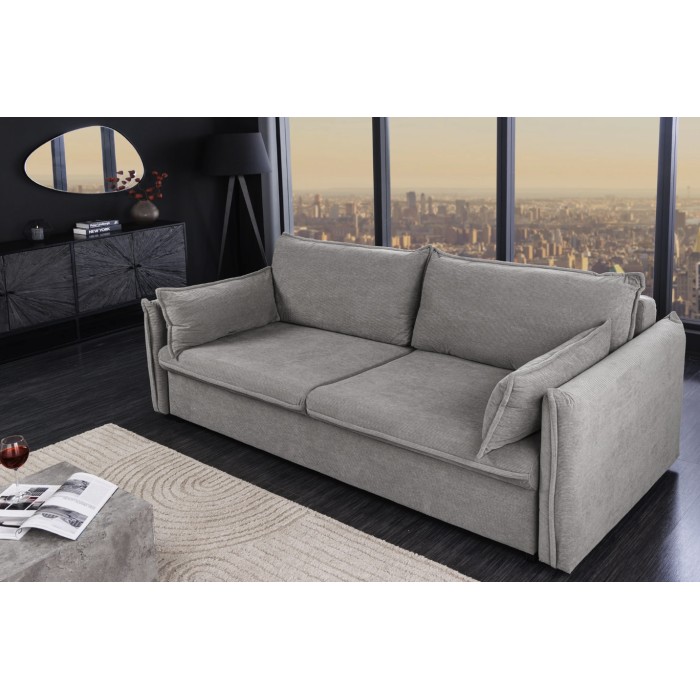 Canapé convertible CALDERO gris mis en situation