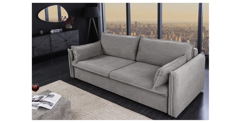 Canapé convertible CALDERO gris mis en situation
