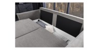 Zoom sur le coffre du canapé convertible CALDERO gris