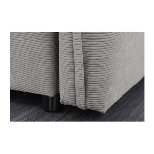 Zoom sur les pieds du canapé convertible CALDERO gris
