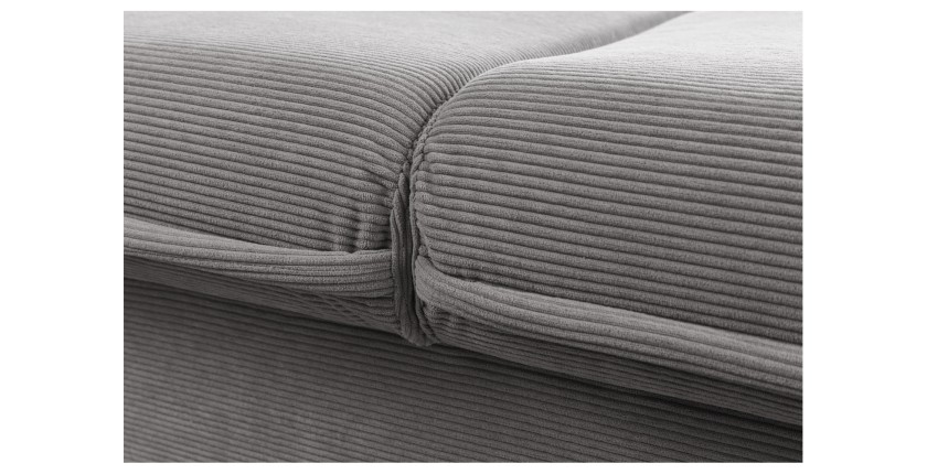 Zoom sur l'assise du canapé convertible CALDERO gris