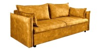 Canapé convertible CALDERO jaune moutarde