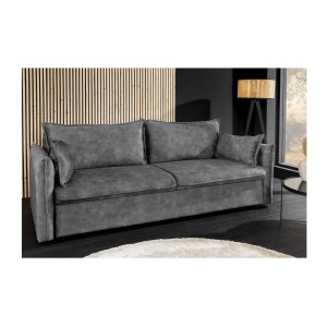 Canapé convertible CALDERO gris foncé mis en situation