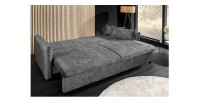 Zoom sur le mode lit du canapé convertible CALDERO gris foncé